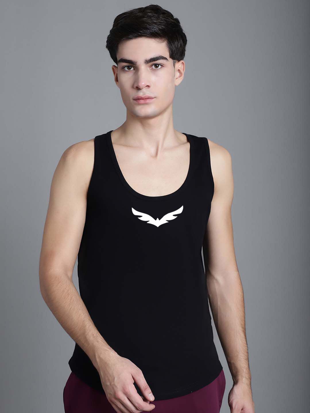 

FBAR Printed Sleeveless Gym Vests FBC606-01, Black