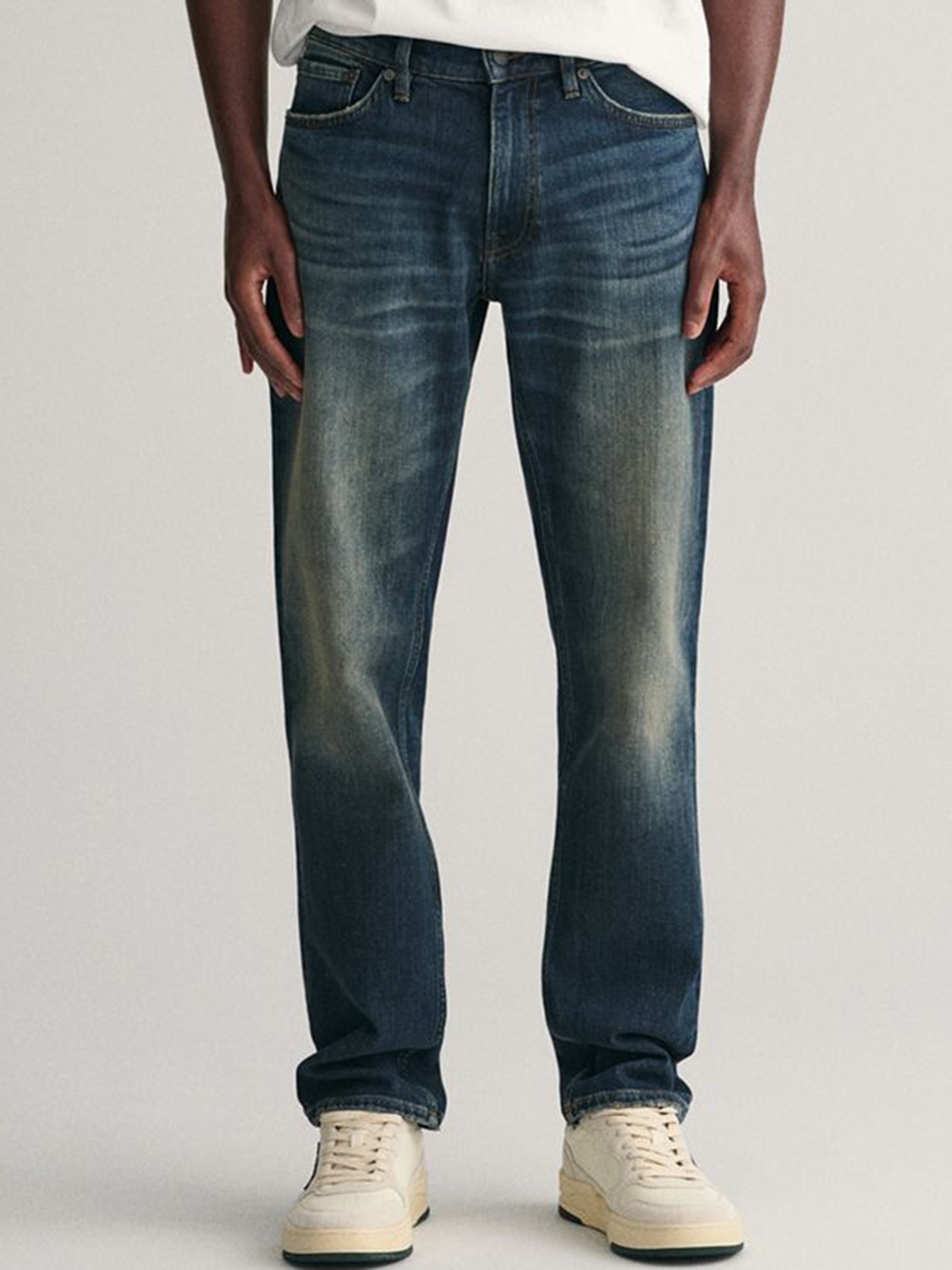 

GANT Men Slim Fit Heavy Fade Stretchable Jeans, Blue