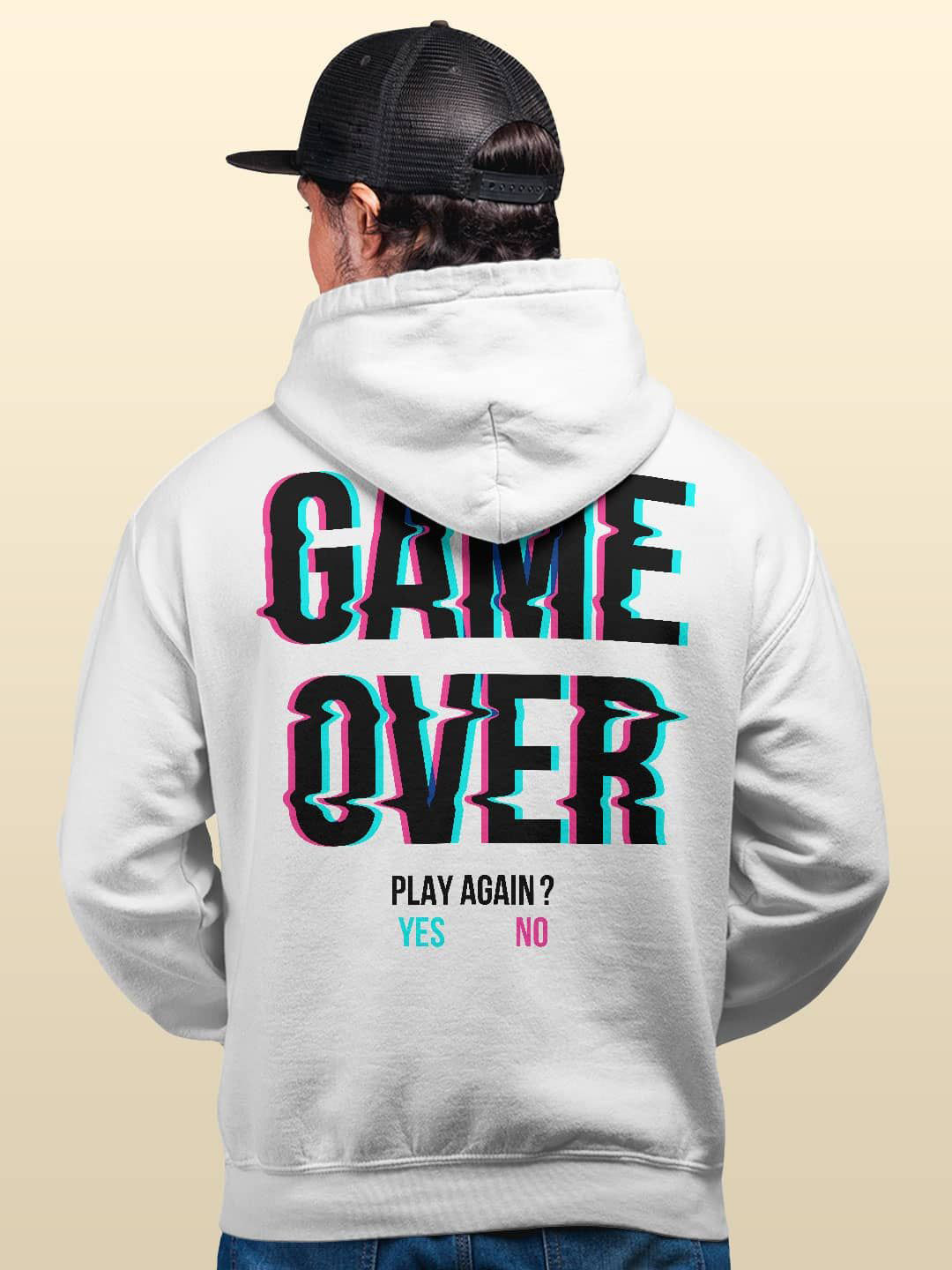 

macmerise Men Printed Hooded Sweatshirt, White