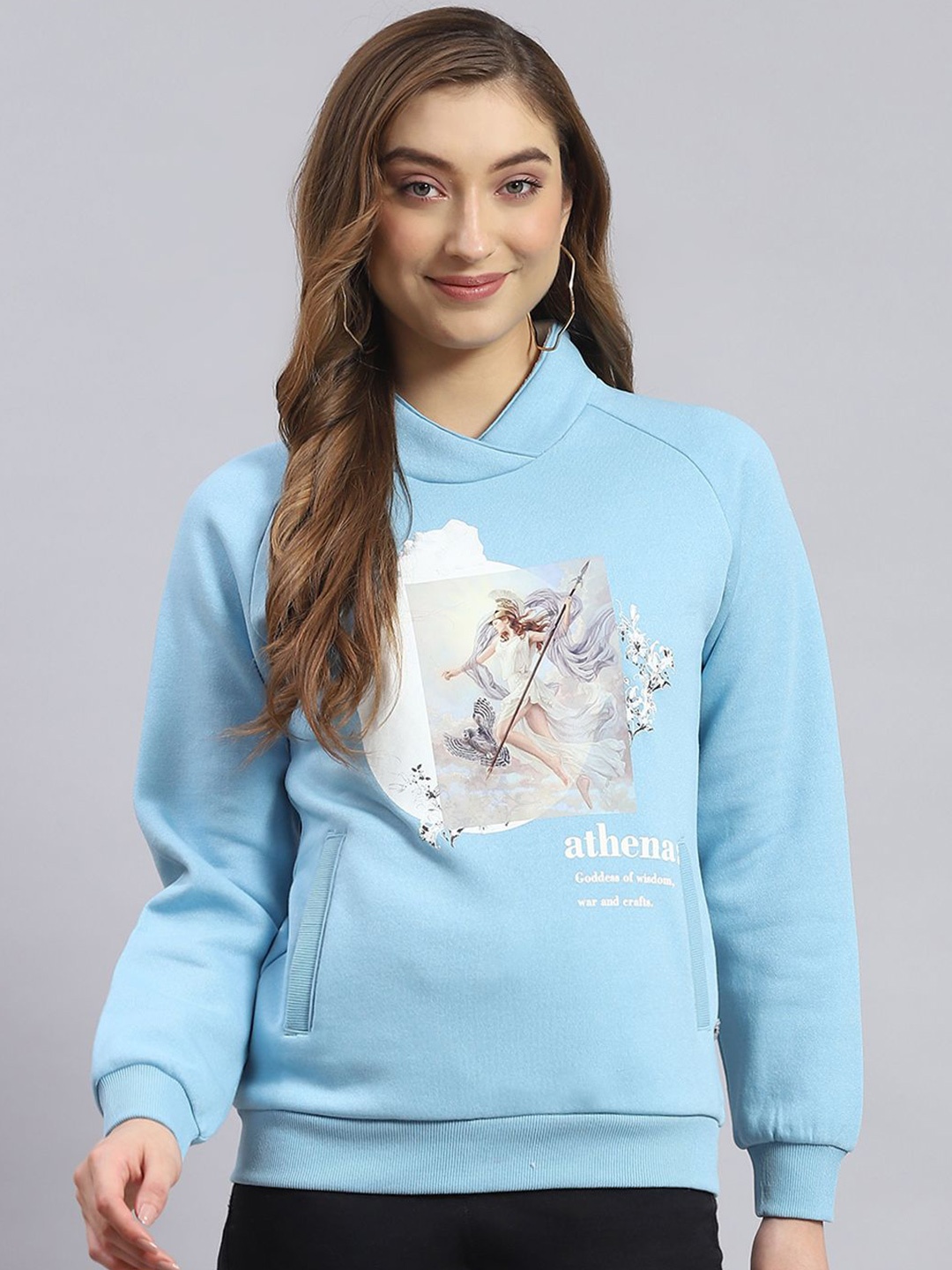

Monte Carlo Women Printed Sweatshirt, Blue
