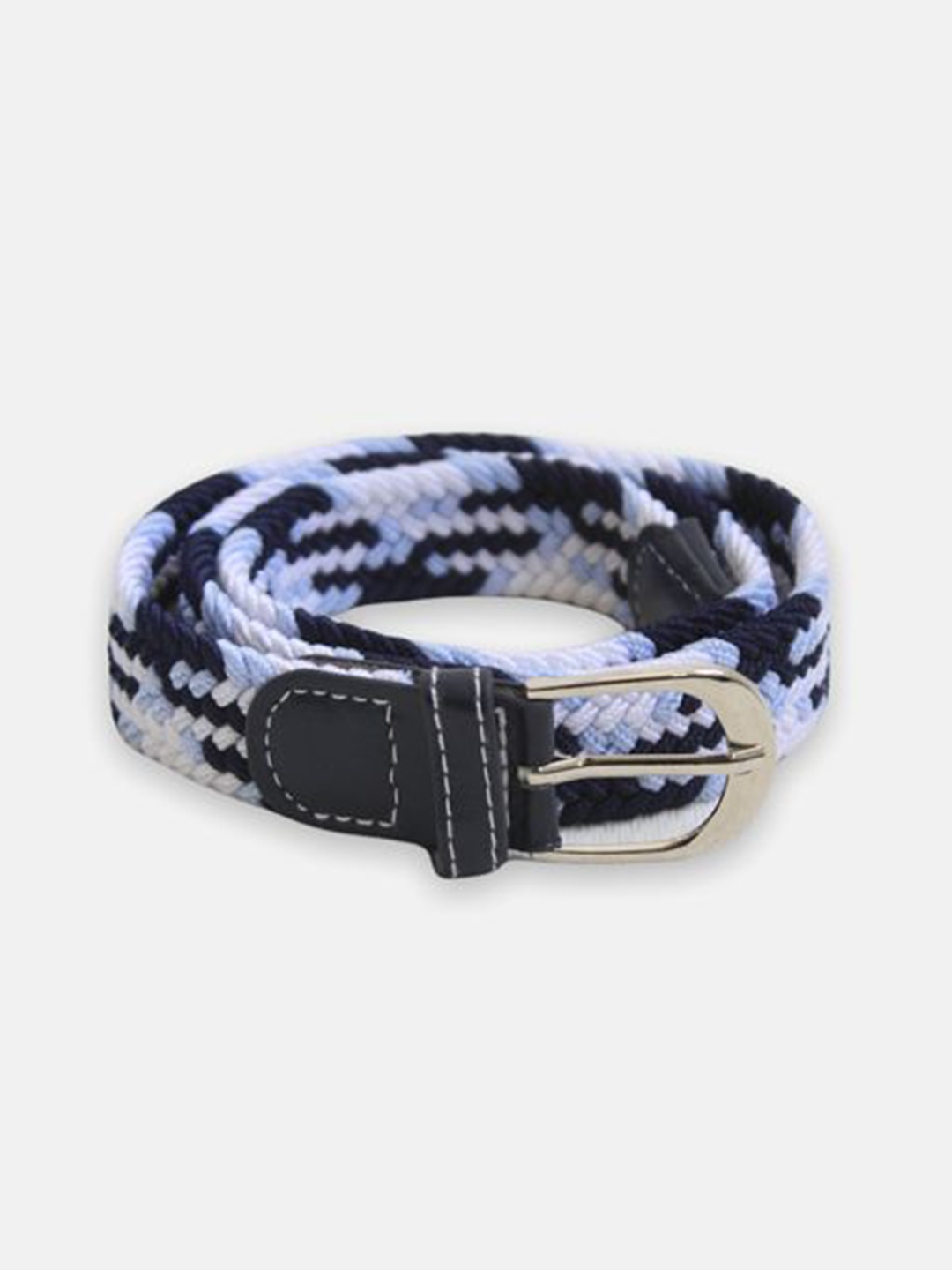 

One Friday Boys Tang Closure Braided Belt, White