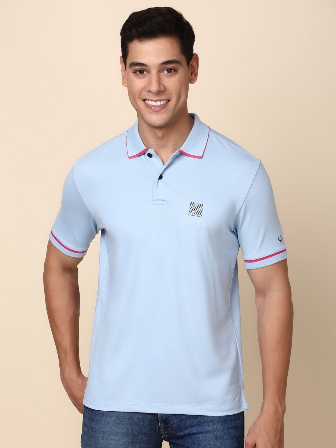 

Allen Solly Men Polo Collar T-shirt, Blue