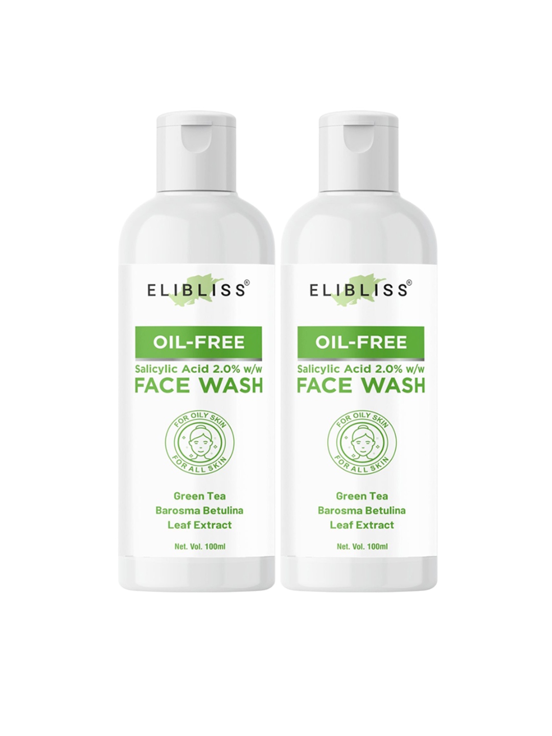 

ELIBLISS Set Of 2 Oil-Free Face Wash With Neem-100ml Each, Brown