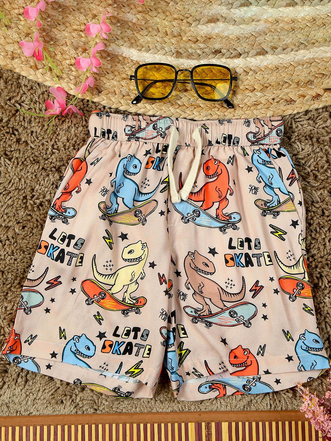 

The Lion and The Fish Boys Printed Shorts, Brown