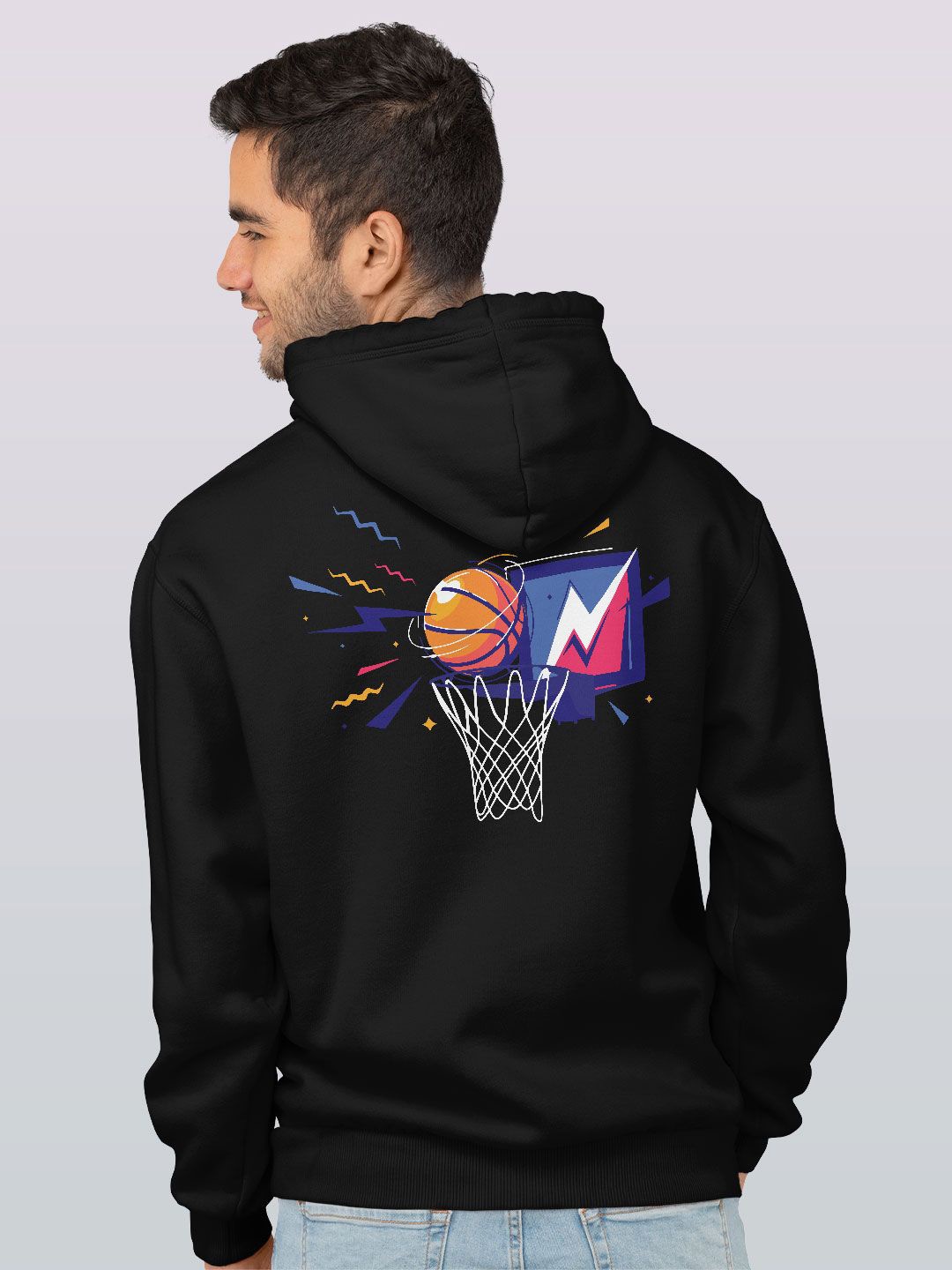 

macmerise Men Hooded Sweatshirt, Black