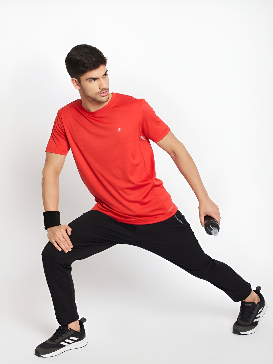 

PERFKT-U Men Solid Round Neck T-shirt, Red