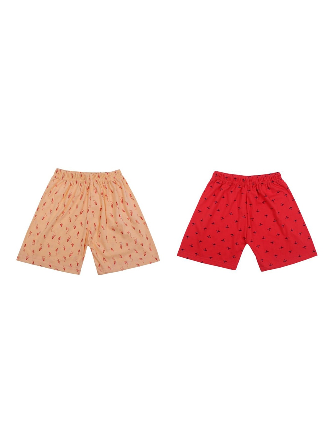 

BAESD Unisex Kids Pack Of 2 Printed Shorts, Red