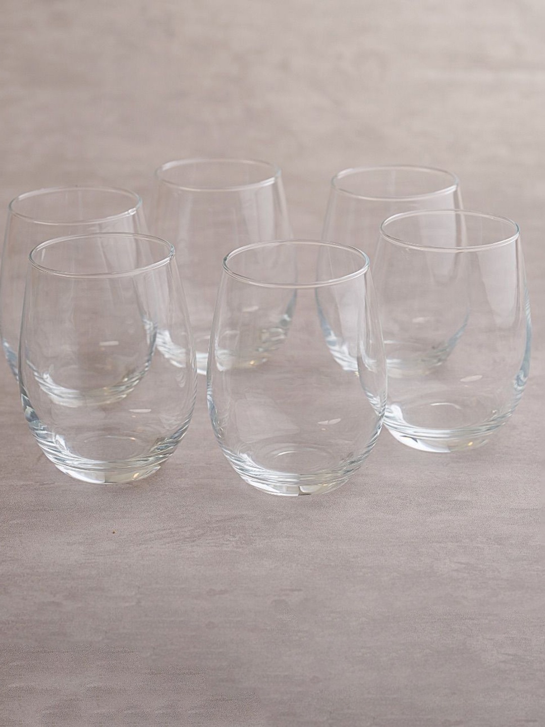 

BlackCarrot Transparent 6 Pieces Water Glasses 390ml Each