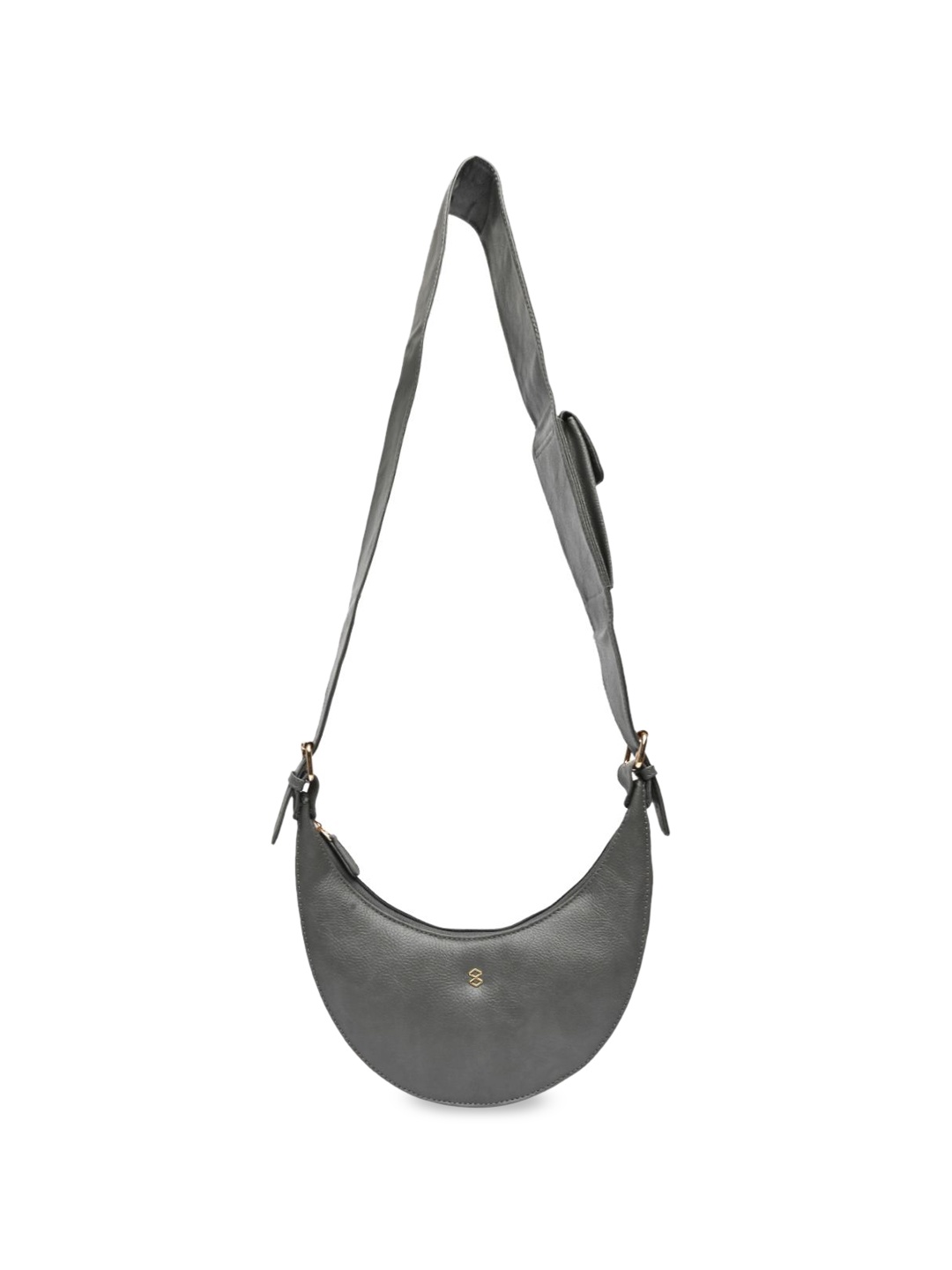 

HORRA PU Structured Sling Bag, Grey