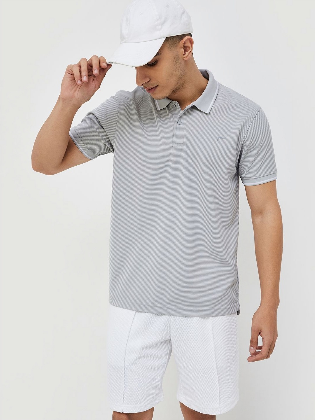 

Fame Forever by Lifestyle Men Solid Polo Collar T-shirt, Grey