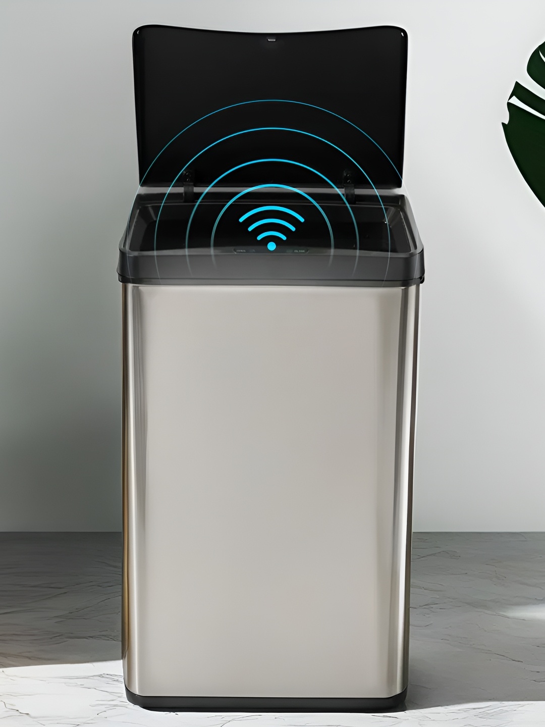 

UMAI Black Stainless Steel Automatic Smart Sensor Dustbin 42 L, Silver
