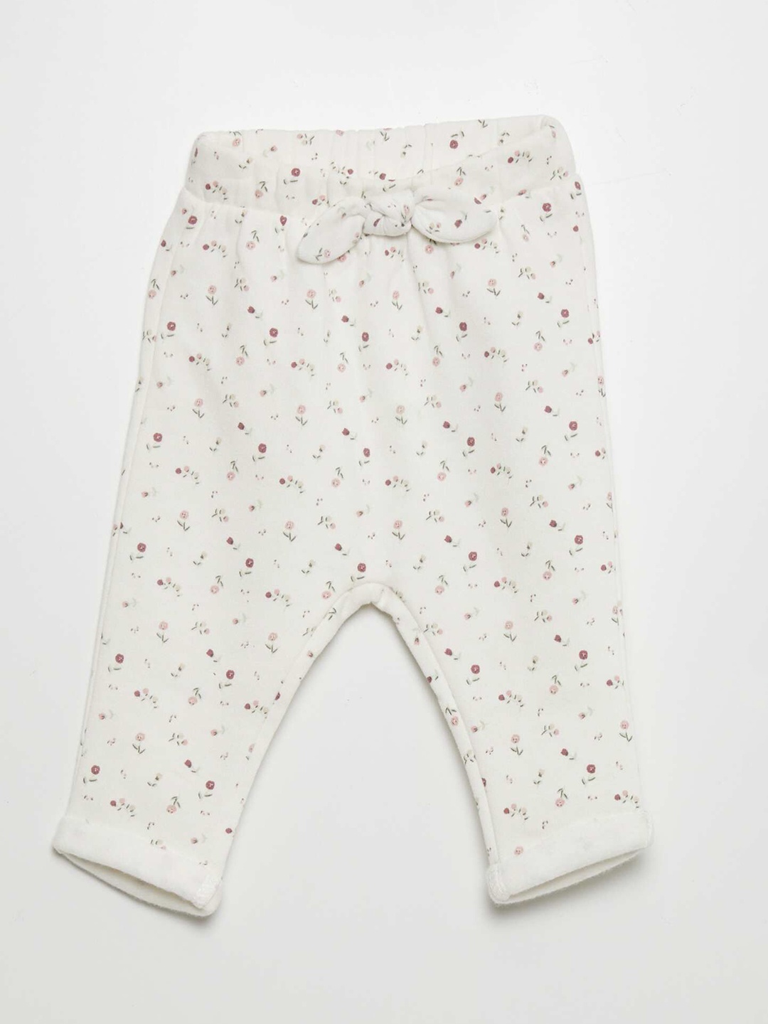 

KIABI Girls Floral Printed Regular Fit Trousers, White