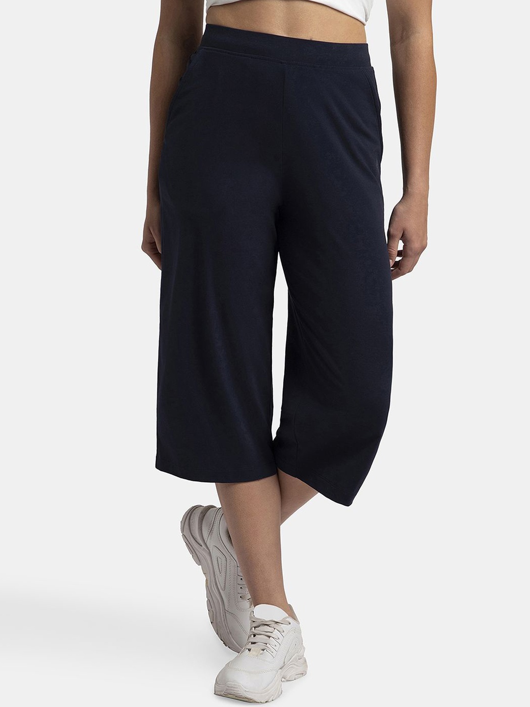 

Jockey Super Combed Cotton Rich Stretch Relaxed Fit Culottes-A150, Navy blue