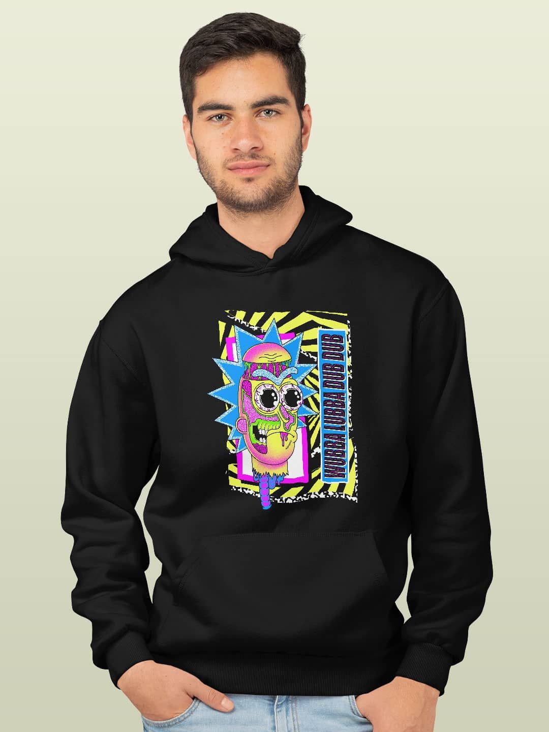 

macmerise Men Printed Hooded Sweatshirt, Black