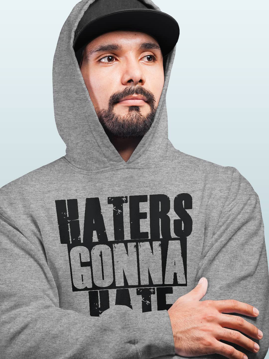 

macmerise Men Printed Hooded Sweatshirt, Grey
