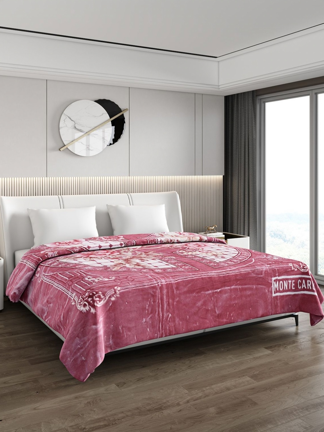 

Monte Carlo Mauve & White Floral GSM 850 Heavy Winter Double Bed Blanket