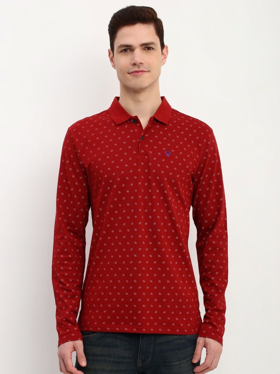 

Allen Solly Men Polo Collar Pockets T-shirt, Red
