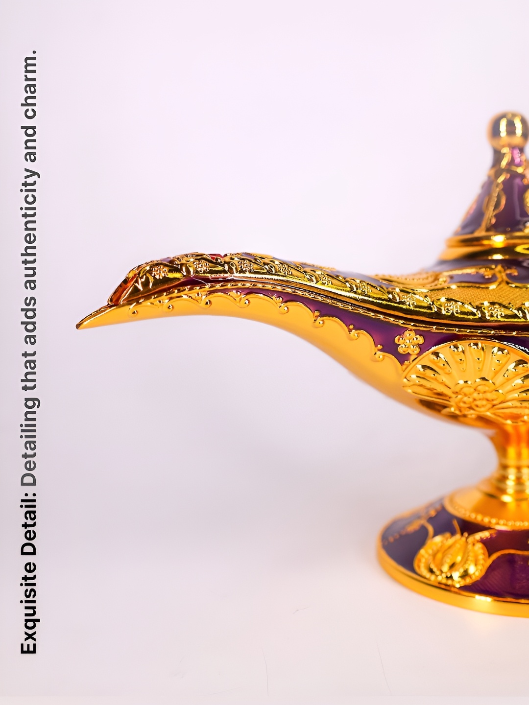 

Elegant Lifestyle Gold-Toned Vintage Aladdin Chirag Metal Showpiece