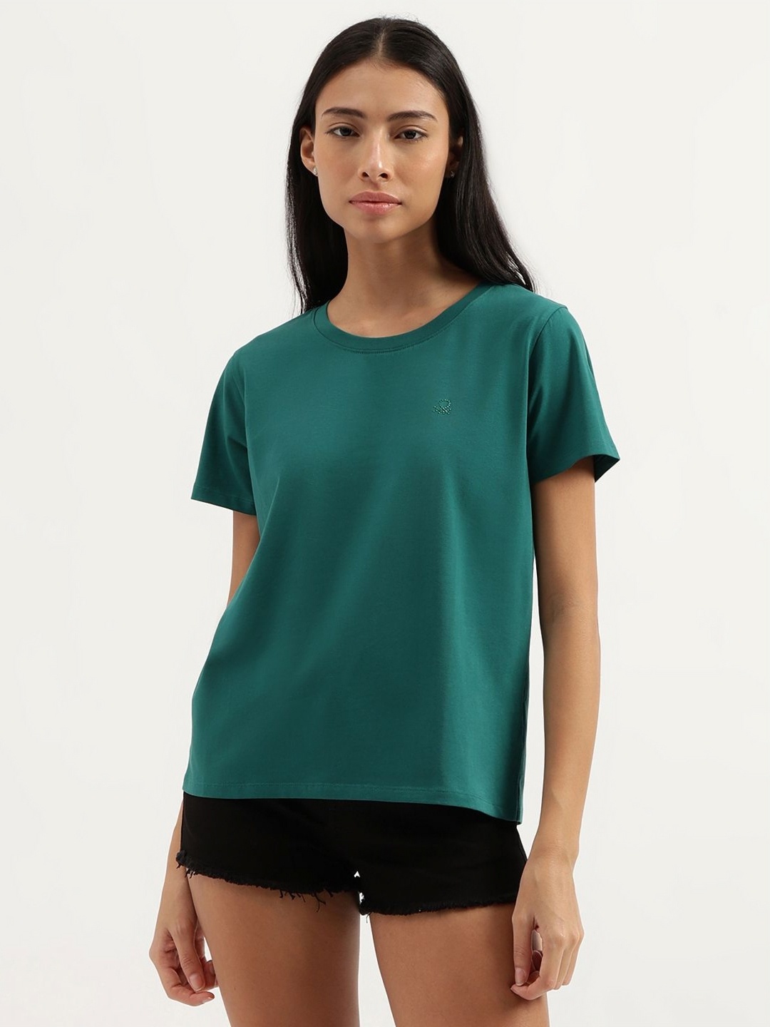 

United Colors of Benetton Women Pockets T-shirt, Green