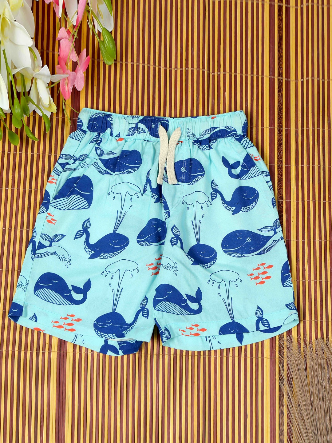 

The Lion and The Fish Boys Printed Shorts, Blue