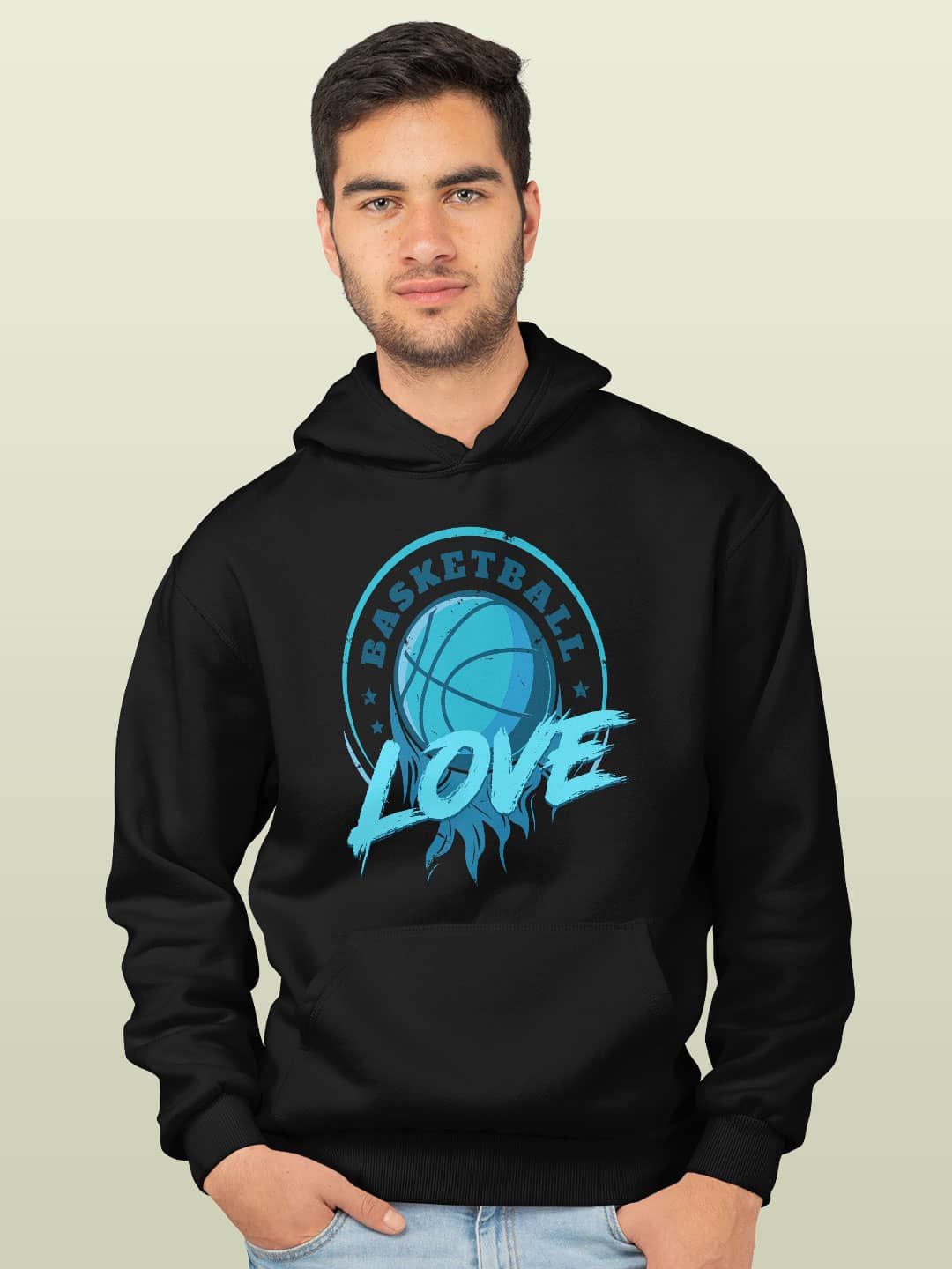 

macmerise Men Printed Hooded Sweatshirt, Black