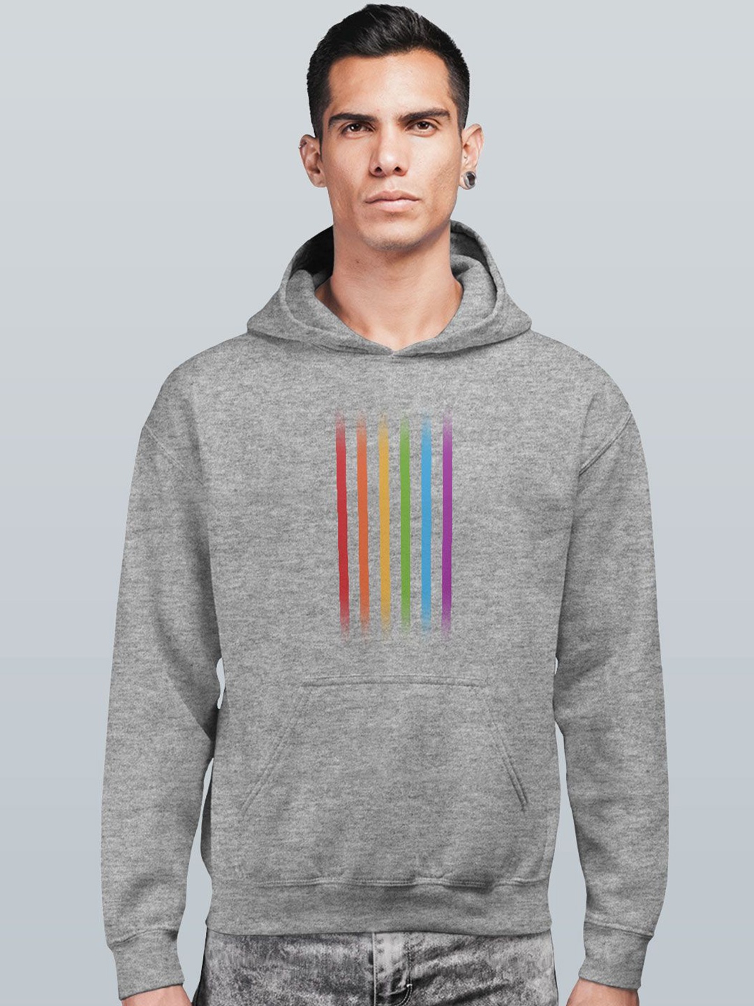 

macmerise Men Hooded Sweatshirt, Grey