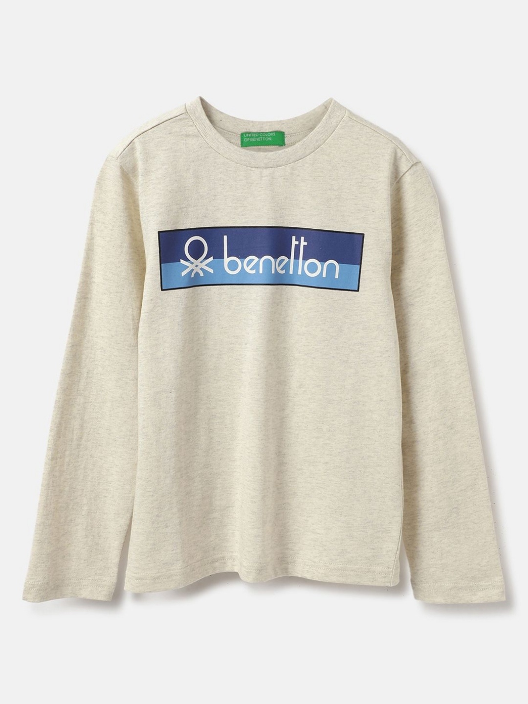 

United Colors of Benetton Boys Striped Pure Cotton Pockets T-shirt, Grey