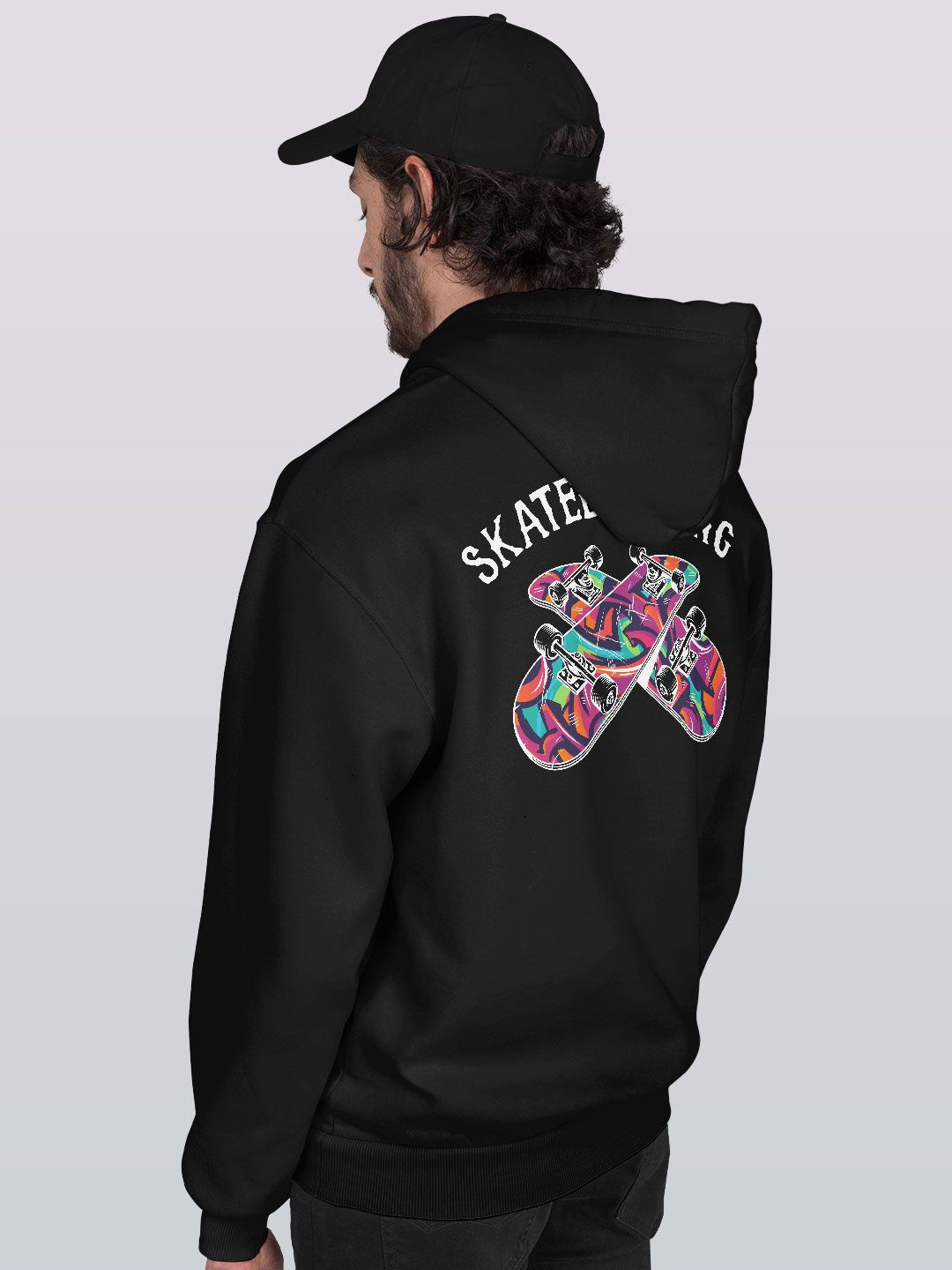 

macmerise Men Hooded Sweatshirt, Black