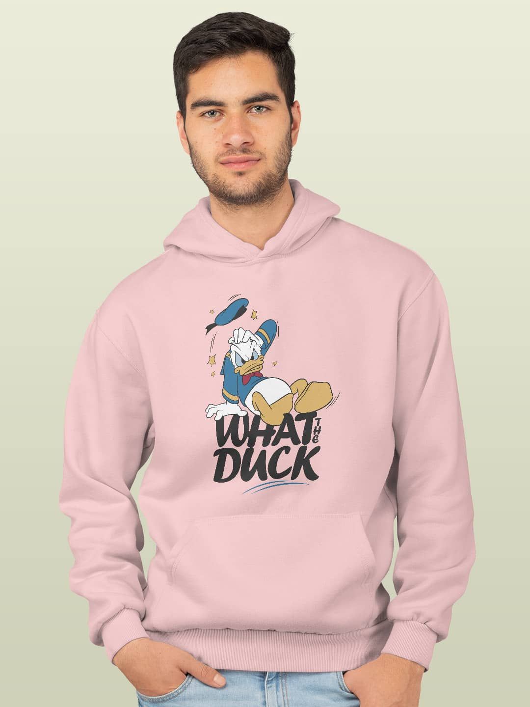 

macmerise Men Printed Hooded Sweatshirt, Pink