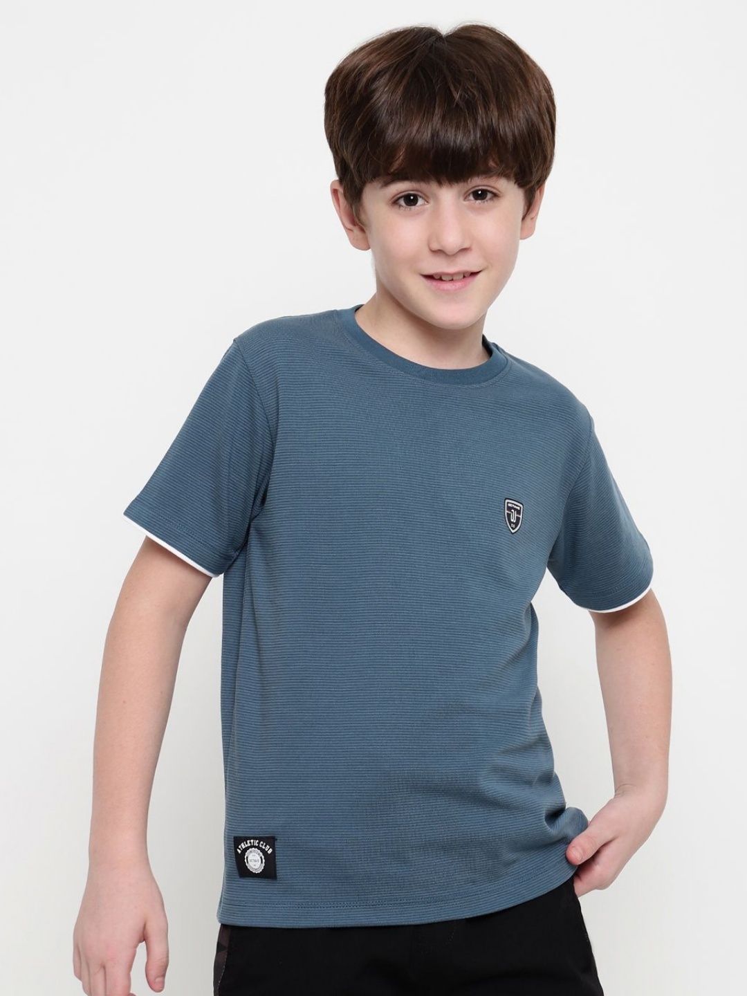 

Octave Boys Solid Round Neck Cotton T-shirt, Blue