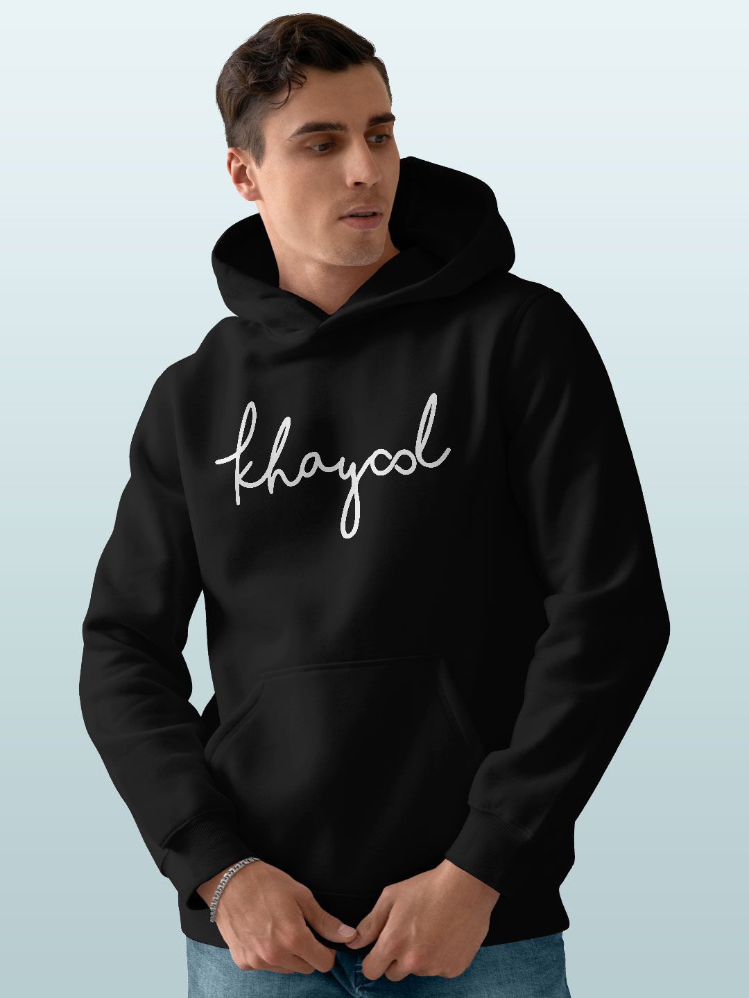 

macmerise Men Hooded Sweatshirt, Black