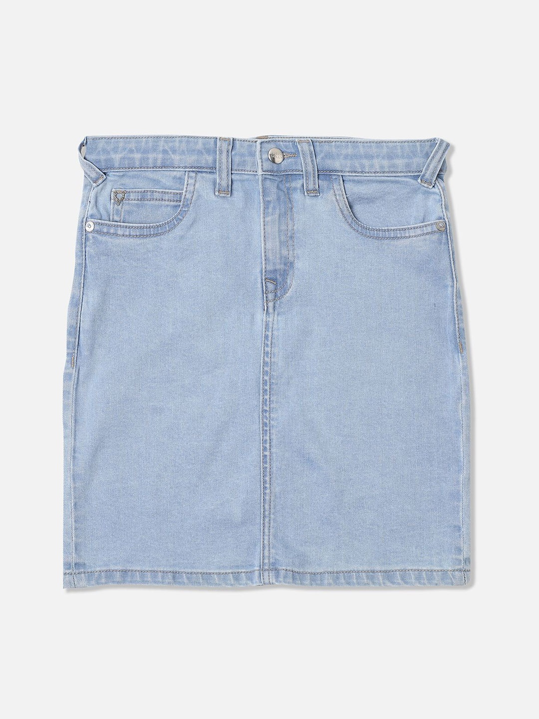 

Allen Solly Junior Girls Mini Straight Skirt, Blue
