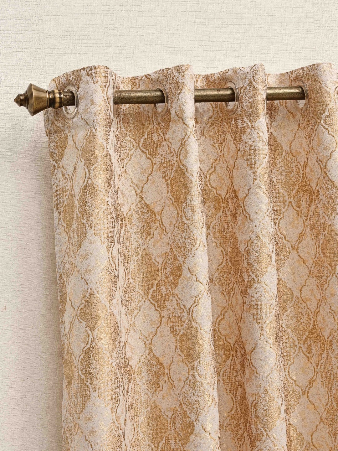

Ariana Regal Gold-Toned Ethnic Motifs Printed Room Darkening Long Door Curtain