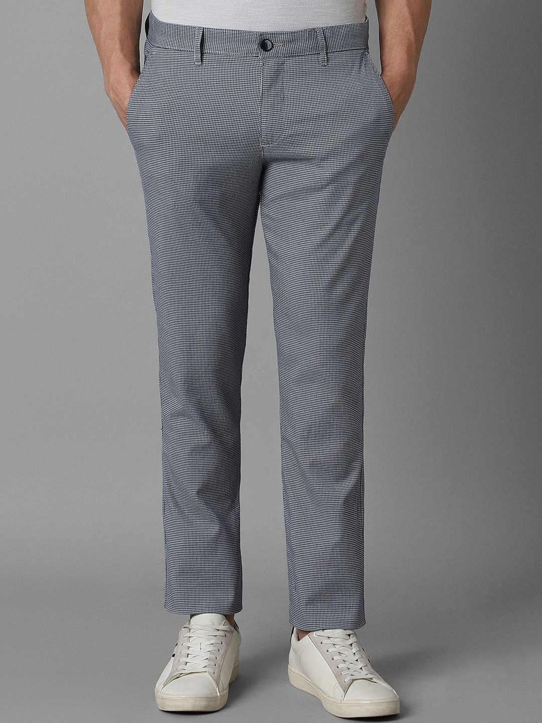 

Louis Philippe Sport Men Mid-Rise Slim Fit Trousers, Grey