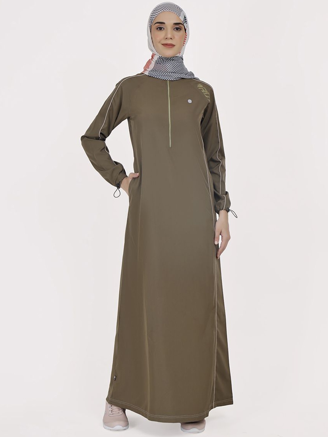 

IDH London Abaya Burqa With Scarf, Green