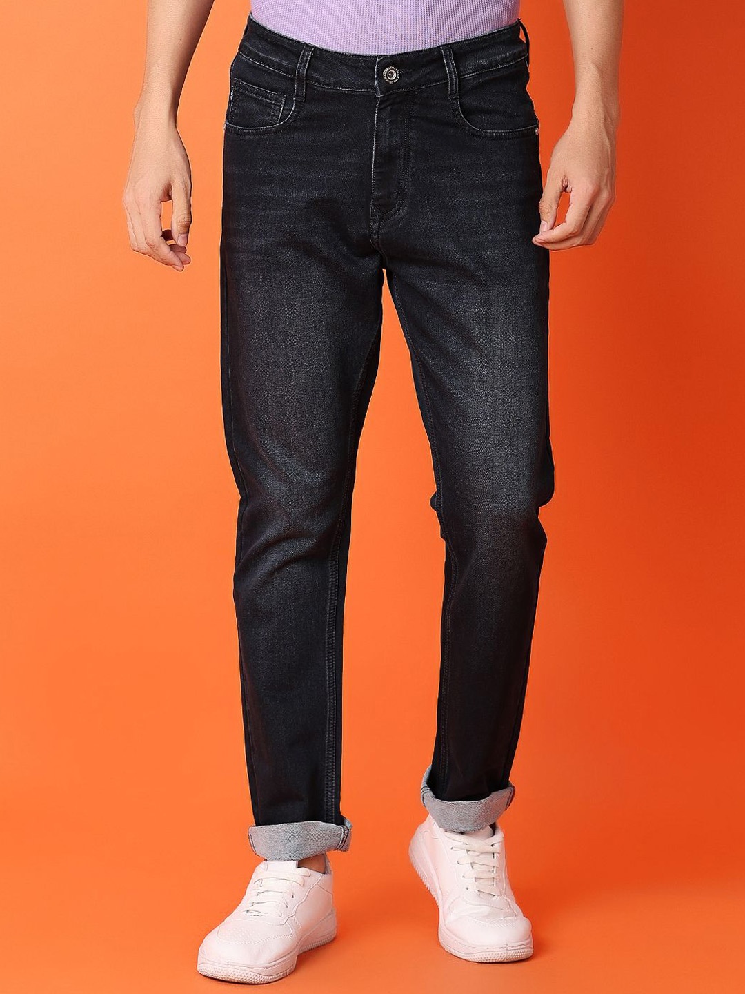 

V-Mart Men Slim Fit Light Fade Stretchable Jeans, Blue