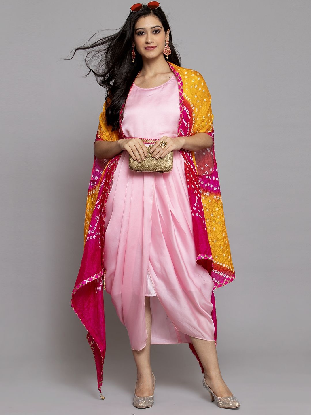 

Get Glamr Satin Midi Jumper Dress, Pink