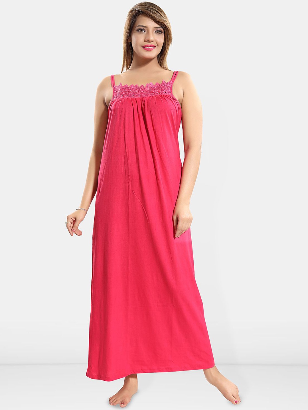 

Be You Cotton Maxi Nightdress, Pink
