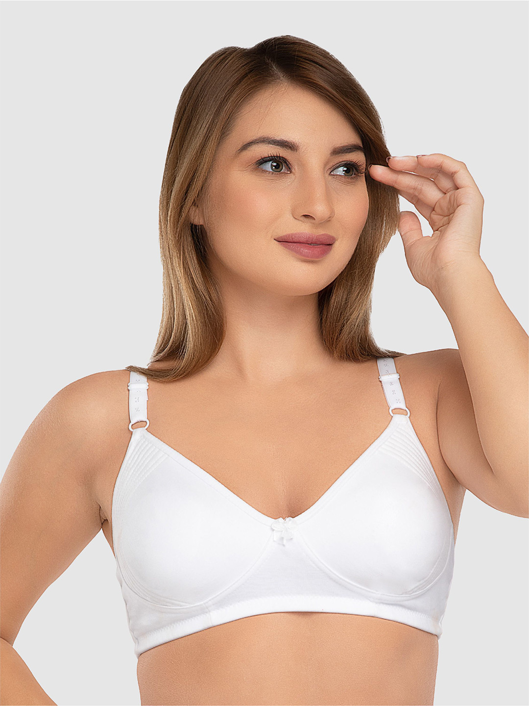 

Daisy Dee Full Coverage Seamless Cotton Lightly Padded T-shirt Bra, White