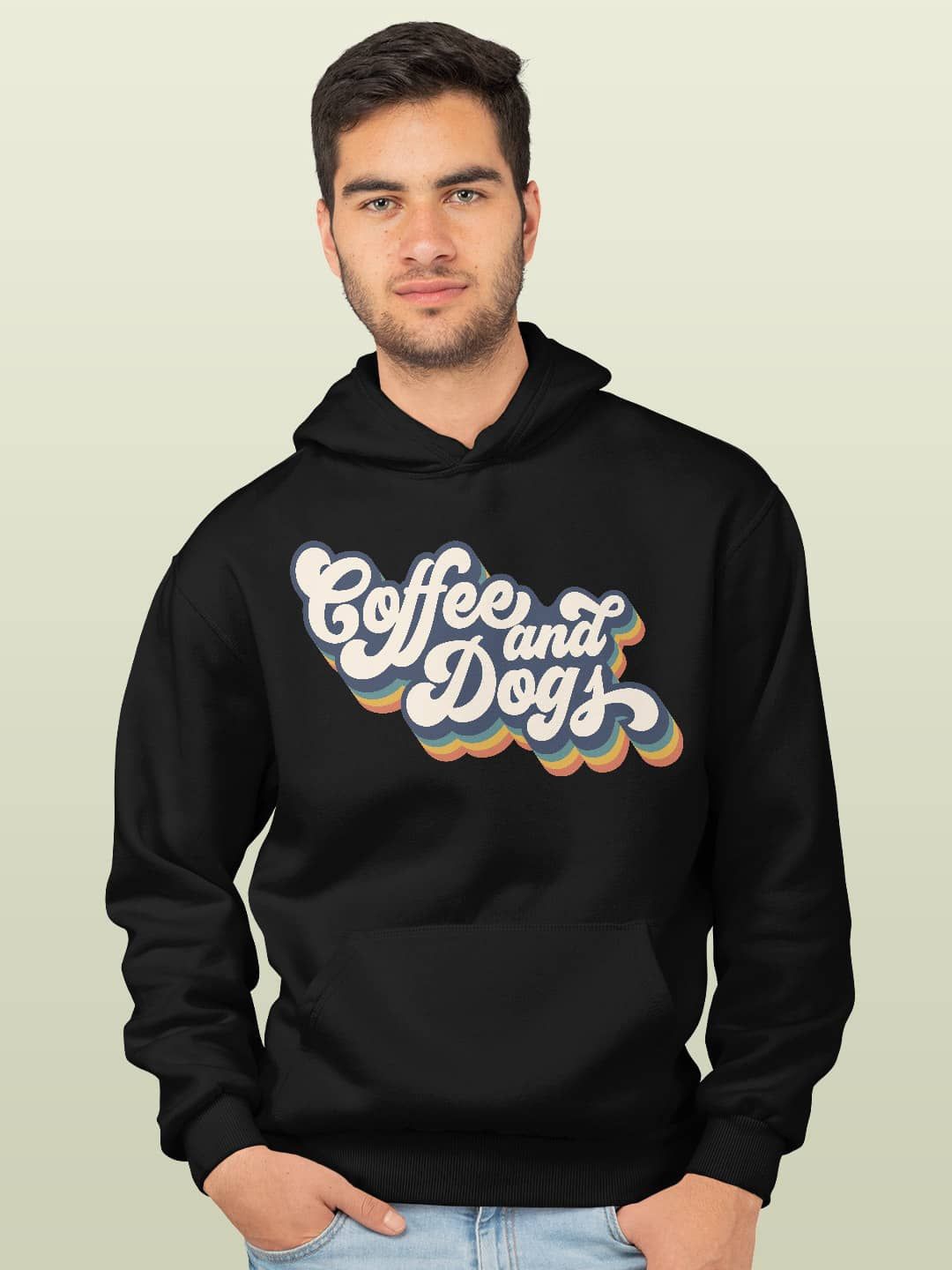 

macmerise Men Printed Hooded Sweatshirt, Black