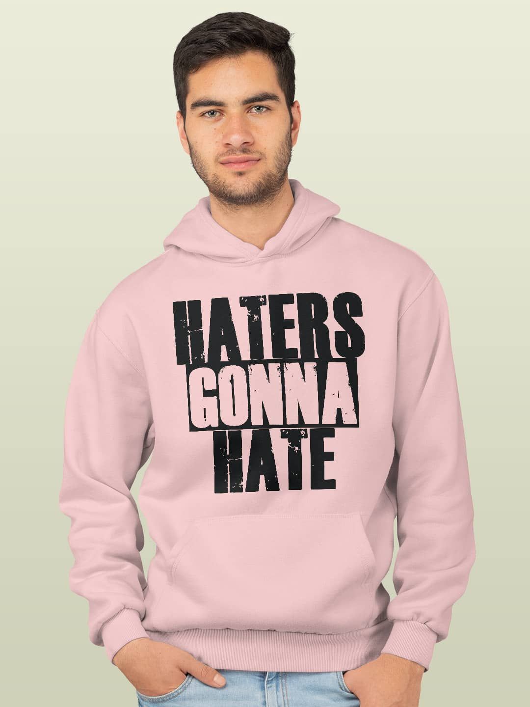 

macmerise Men Printed Hooded Sweatshirt, Pink