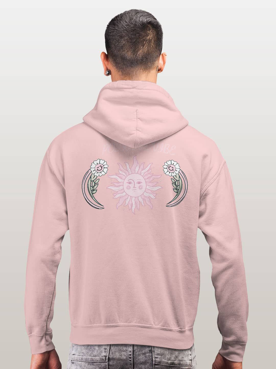 

macmerise Men Printed Hooded Sweatshirt, Pink