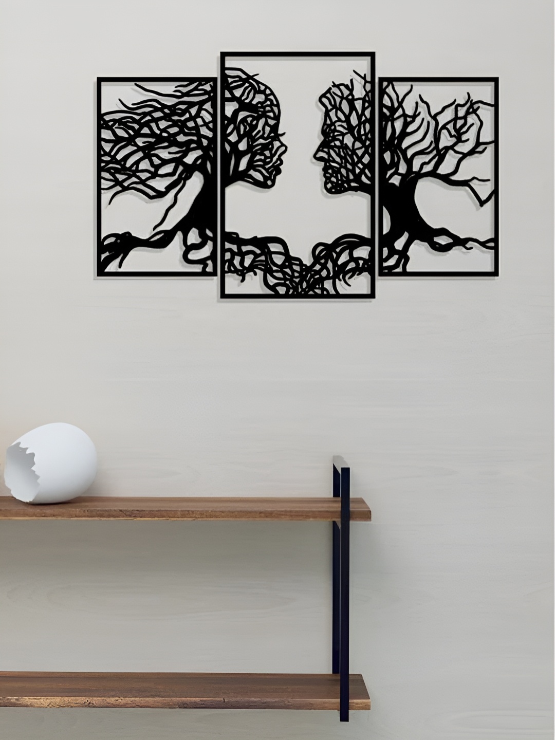 

ARTROOMS Black Human Tree Metal Wall Decor