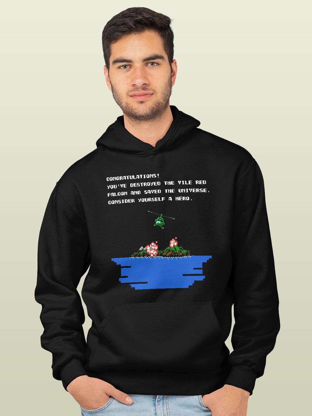 

macmerise Men Printed Hooded Sweatshirt, Black