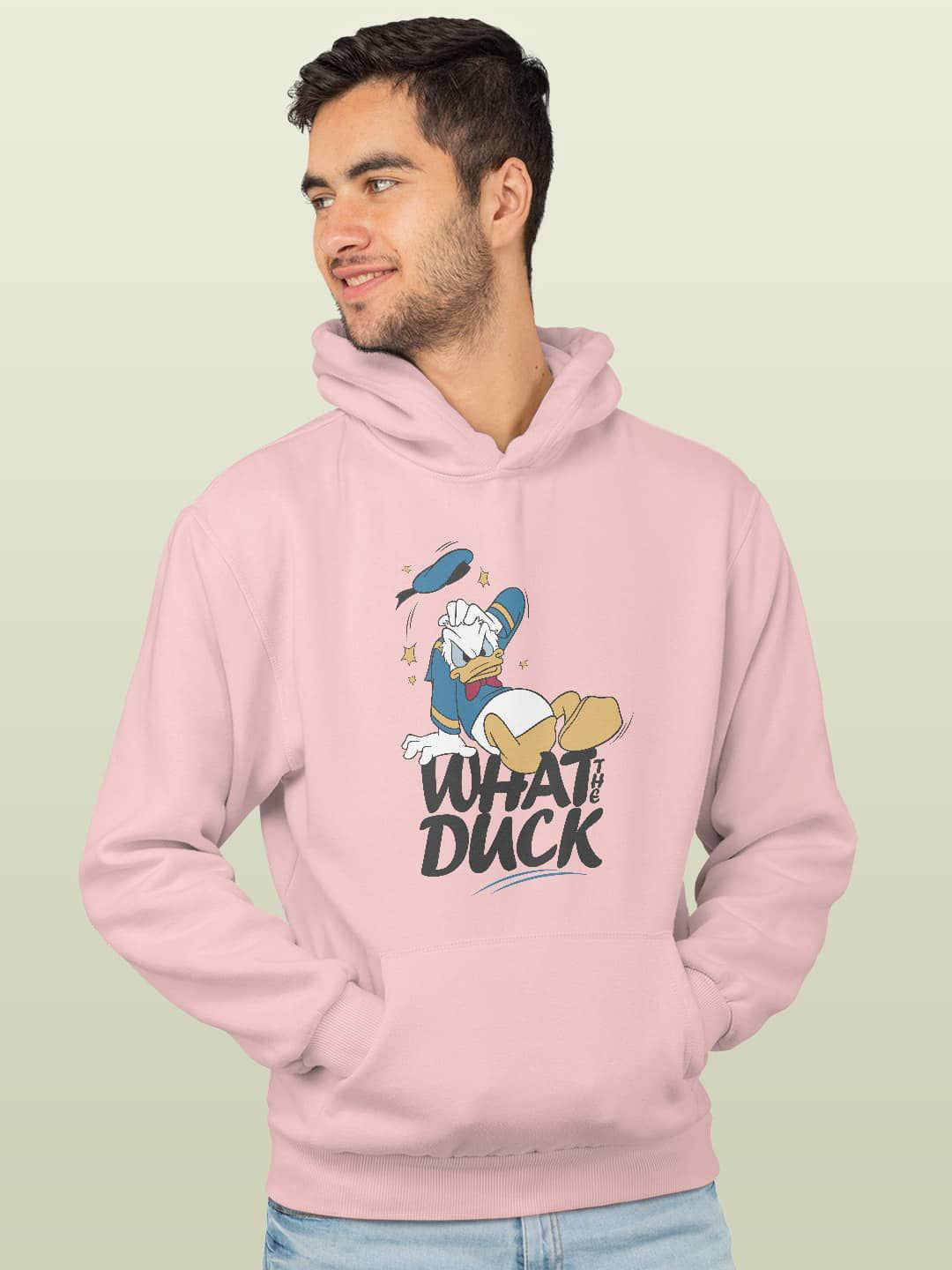 

macmerise Men Printed Hooded Sweatshirt, Pink