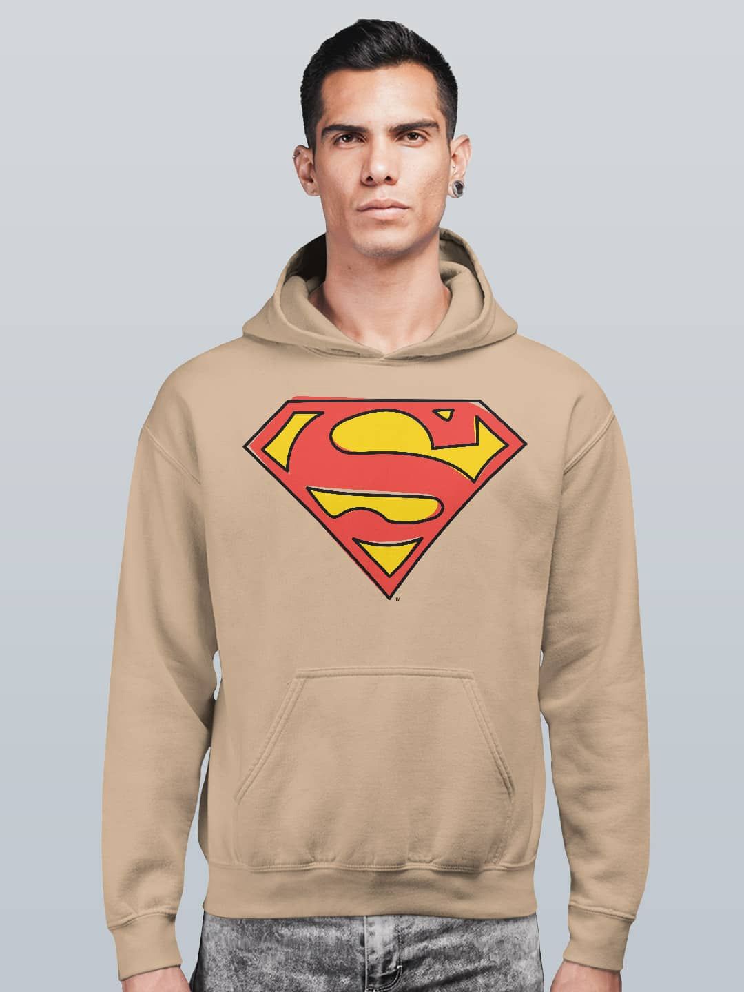 

macmerise Men Printed Hooded Sweatshirt, Beige