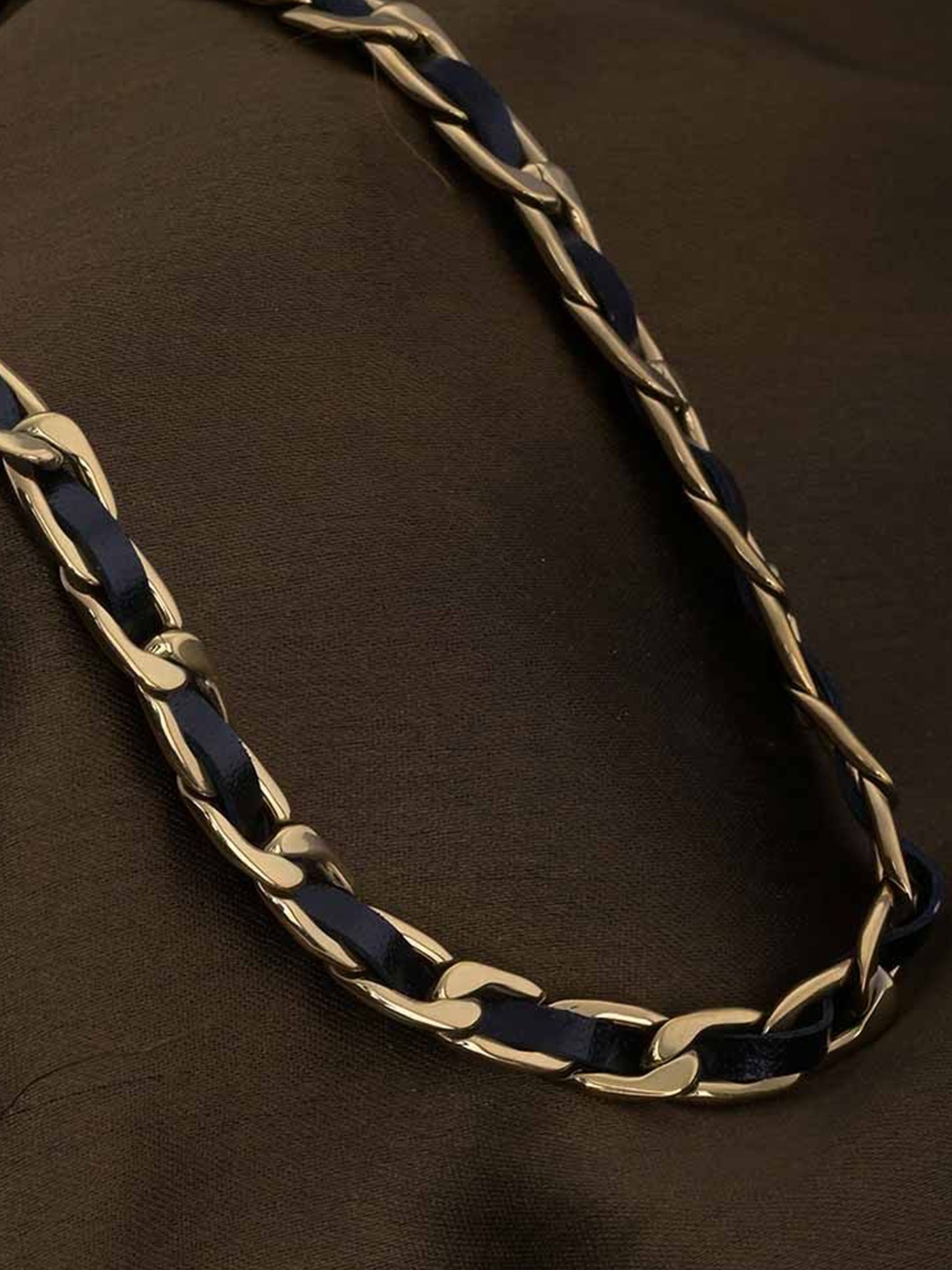 

PALMONAS Gold-Plated Stainless Steel Inlay Link Chain