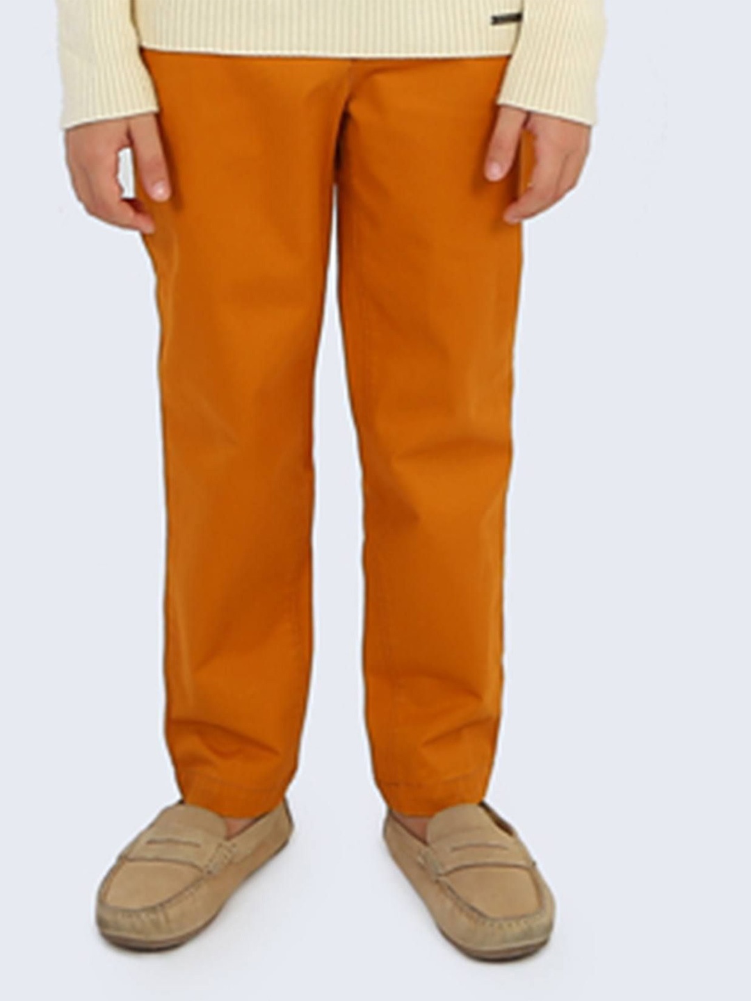 

One Friday Boys Relaxed Mid-Rise Trousers, Orange