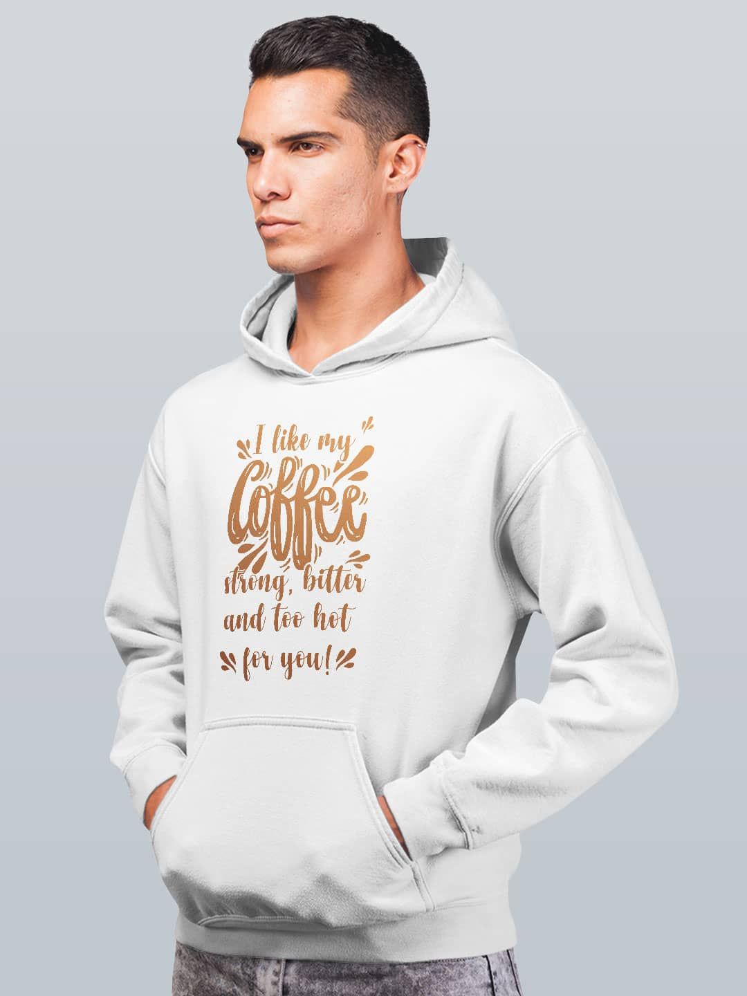 

macmerise Men Printed Hooded Sweatshirt, White