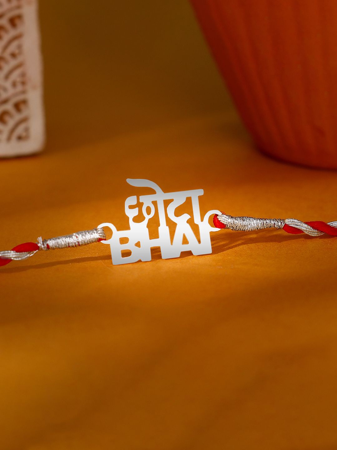 

GIVA 925 Silver Chota Bhai Charm Thread Rakhi With Roli Chawal & Greeting Card